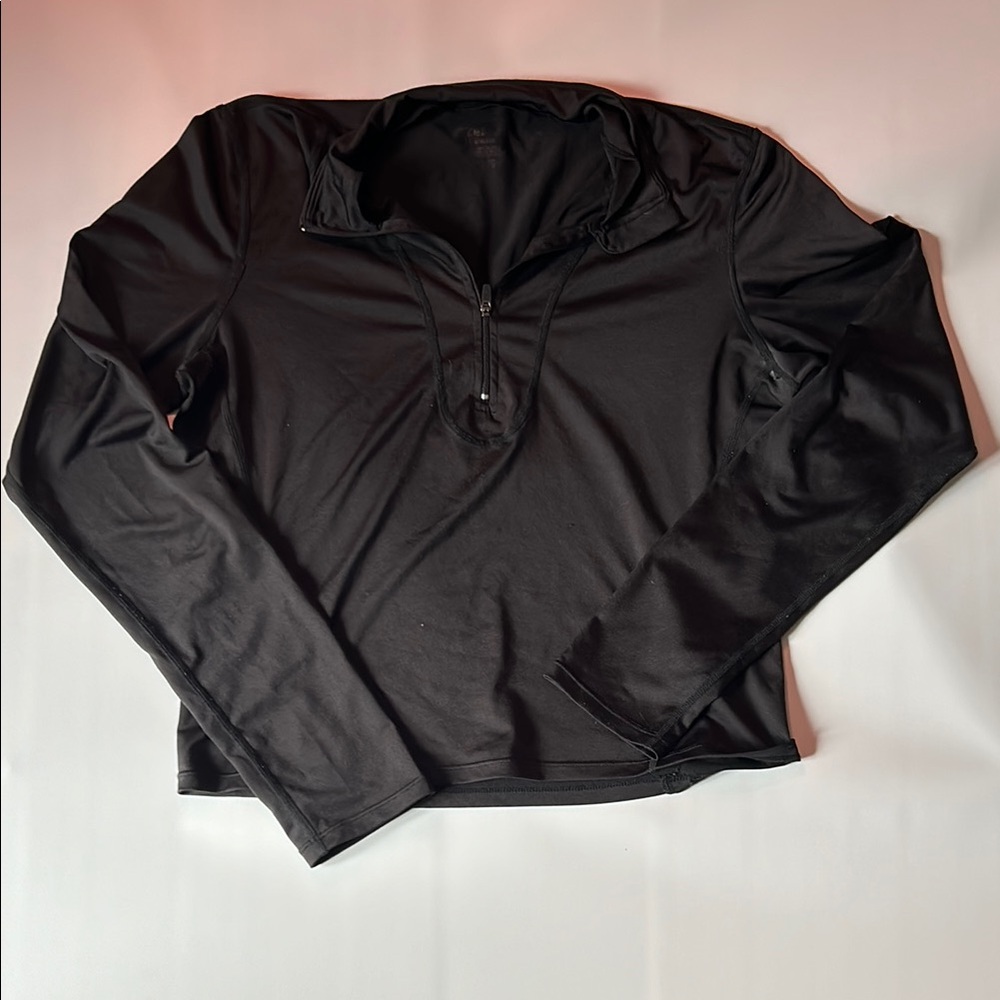 Refuge Black Tie Front Polo Top